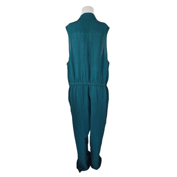 Soft Surroundings Rio Jumpsuit Sleevless Spruce Green Women's 3X NWT MSRP $110 - Picture 4 of 9